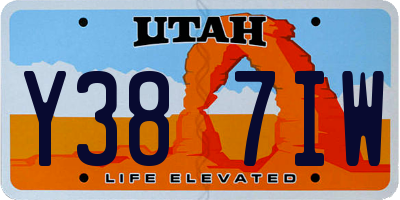 UT license plate Y387IW