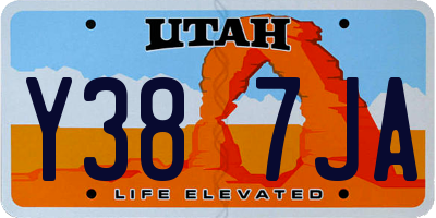 UT license plate Y387JA