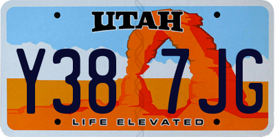 UT license plate Y387JG
