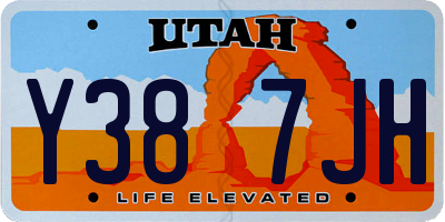 UT license plate Y387JH