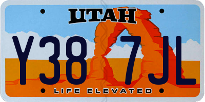 UT license plate Y387JL