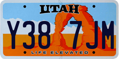 UT license plate Y387JM