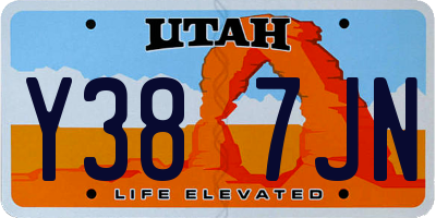 UT license plate Y387JN