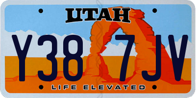 UT license plate Y387JV
