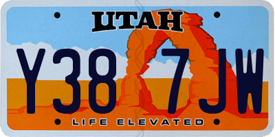 UT license plate Y387JW