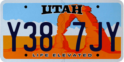 UT license plate Y387JY