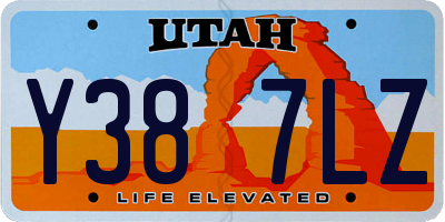 UT license plate Y387LZ