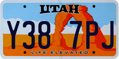 UT license plate Y387PJ