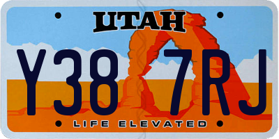 UT license plate Y387RJ