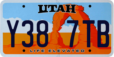 UT license plate Y387TB