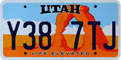 UT license plate Y387TJ