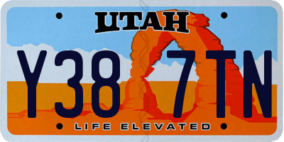 UT license plate Y387TN