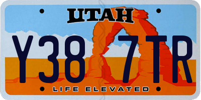 UT license plate Y387TR
