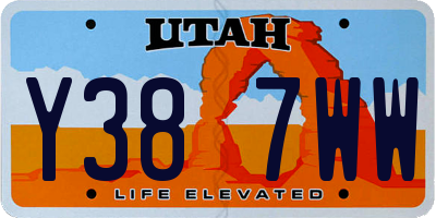 UT license plate Y387WW