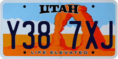 UT license plate Y387XJ