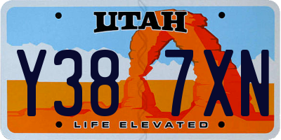 UT license plate Y387XN