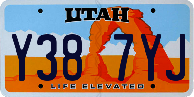 UT license plate Y387YJ