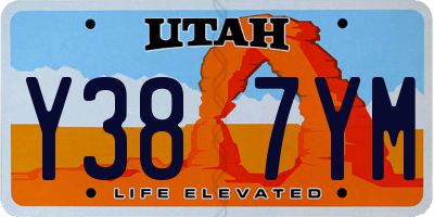 UT license plate Y387YM