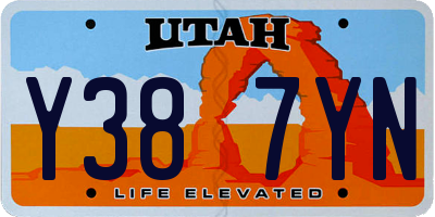 UT license plate Y387YN