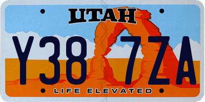 UT license plate Y387ZA
