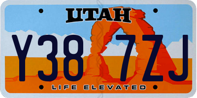 UT license plate Y387ZJ
