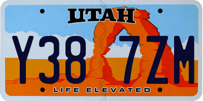 UT license plate Y387ZM