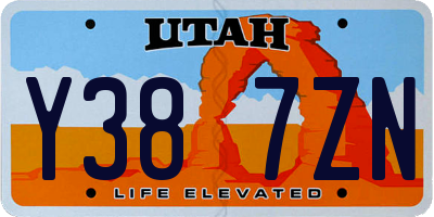 UT license plate Y387ZN