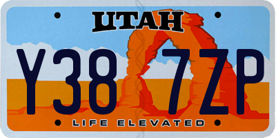 UT license plate Y387ZP