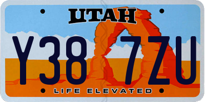 UT license plate Y387ZU