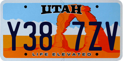 UT license plate Y387ZV