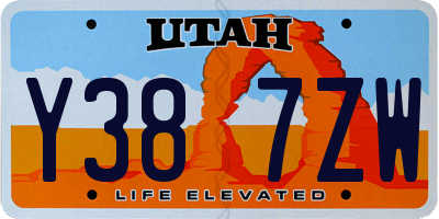 UT license plate Y387ZW
