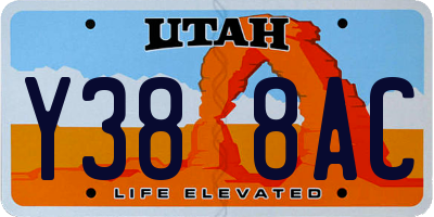 UT license plate Y388AC
