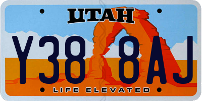 UT license plate Y388AJ