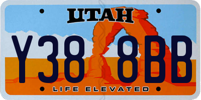UT license plate Y388BB