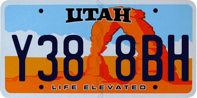 UT license plate Y388BH