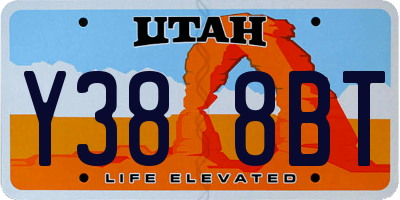 UT license plate Y388BT