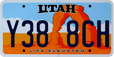 UT license plate Y388CH