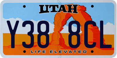 UT license plate Y388CL