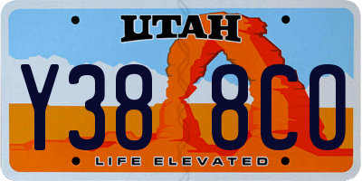 UT license plate Y388CO