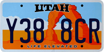 UT license plate Y388CR