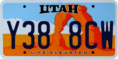 UT license plate Y388CW