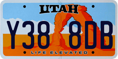 UT license plate Y388DB