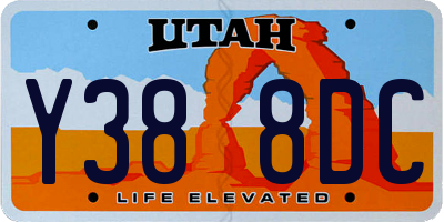 UT license plate Y388DC
