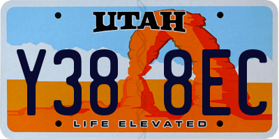UT license plate Y388EC