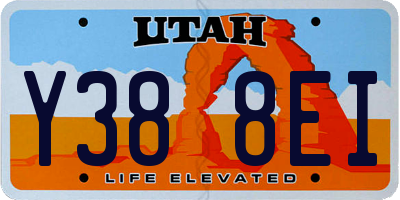 UT license plate Y388EI