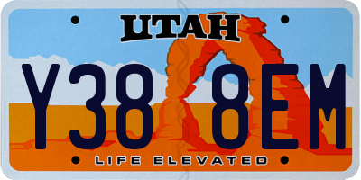 UT license plate Y388EM