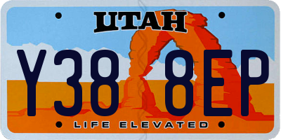 UT license plate Y388EP