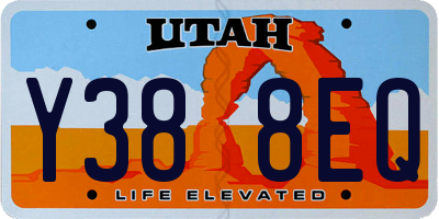 UT license plate Y388EQ
