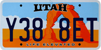 UT license plate Y388ET