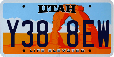 UT license plate Y388EW